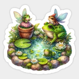 Wise Toad and the Frog Fairies Sticker